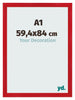 Bilderrahmen A1 - 59,4x84 cm - Rot - MDF - Pisa