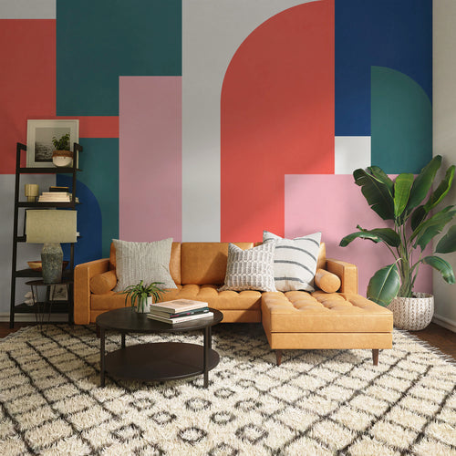 Fototapete Geometric Colours 350x250cm FLX7 032 Interieur | Yourdecoration.at