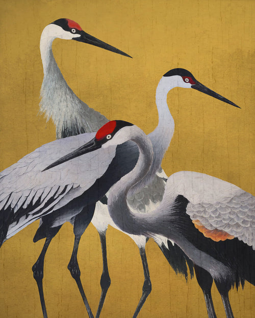 Fototapete Yellow Cranes 200x250cm Komar FLX4 053 | Yourdecoration.at