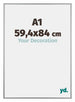 Kent Aluminium Bilderrahmen 59 4x84cm A1 Platin Vorne Messe | Yourdecoration.at