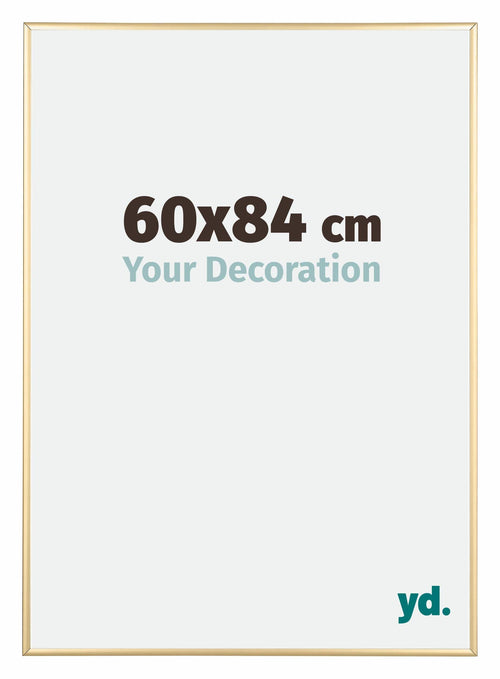 Kent Aluminium Bilderrahmen 60x84cm Gold Vorne Messe | Yourdecoration.at