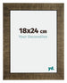 Leeds Holz Bilderrahmen 18x24cm Champagner Geburstet Vorne Messe | Yourdecoration.at
