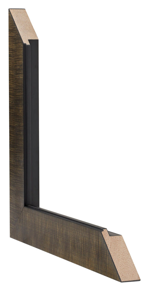 Leeds Holz Bilderrahmen 20x28cm Champagner Geburstet Detail Querschnitt | Yourdecoration.at