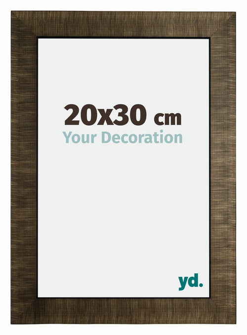 Leeds Holz Bilderrahmen 20x30cm Champagner Geburstet Vorne Messe | Yourdecoration.at