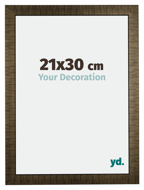 Leeds Holz Bilderrahmen 21x30cm Champagner Geburstet Vorne Messe | Yourdecoration.at