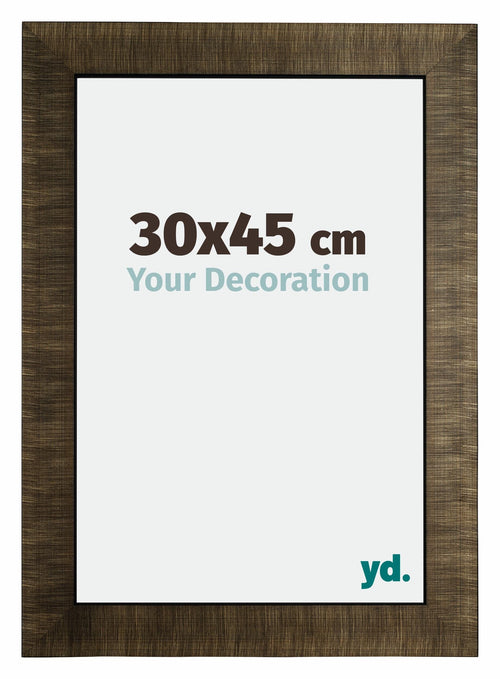 Leeds Holz Bilderrahmen 30x45cm Champagner Geburstet Vorne Messe | Yourdecoration.at