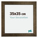 Leeds Holz Bilderrahmen 35x35cm Champagner Geburstet Vorne Messe | Yourdecoration.at