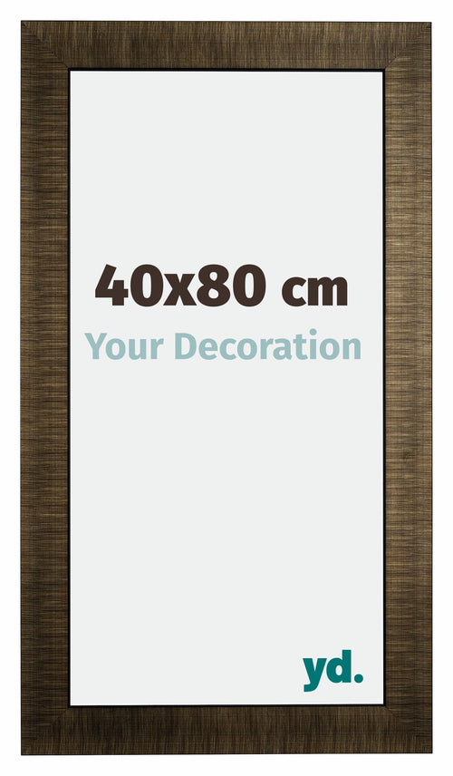 Leeds Holz Bilderrahmen 40x80cm Champagner Geburstet Vorne Messe | Yourdecoration.at