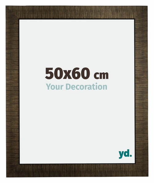 Leeds Holz Bilderrahmen 50x60cm Champagner Geburstet Vorne Messe | Yourdecoration.at