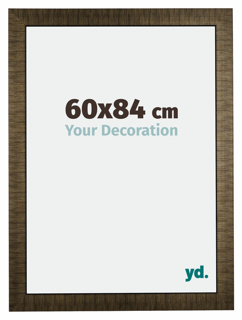 Leeds Holz Bilderrahmen 60x84cm Champagner Geburstet Vorne Messe | Yourdecoration.at