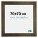 Leeds Holz Bilderrahmen 70x70cm Champagner Geburstet Vorne Messe | Yourdecoration.at