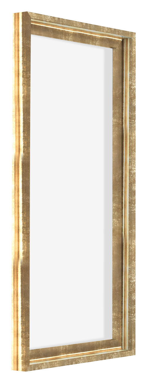 Lyon MDF Schattenfugenrahmen 1 2 Gold Antik Vorne Schrag | Yourdecoration.at