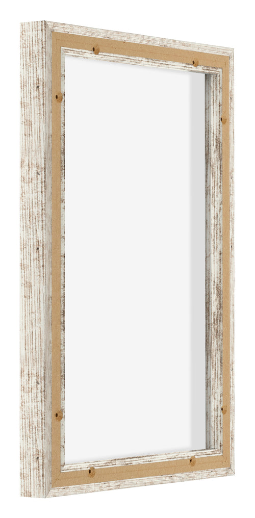 Lyon MDF Schattenfugenrahmen 2 3 Weiss Vintage Ruckseite Schrag | Yourdecoration.at