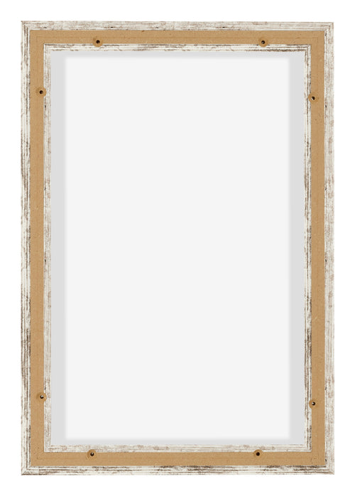 Lyon MDF Schattenfugenrahmen 2 3 Weiss Vintage Ruckseite | Yourdecoration.at