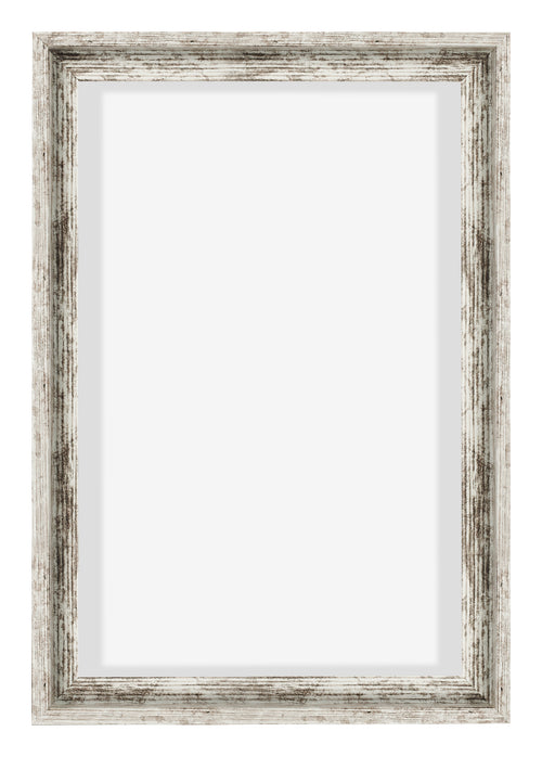 Lyon MDF Schattenfugenrahmen 2 3 Weiss Vintage Vorne | Yourdecoration.at