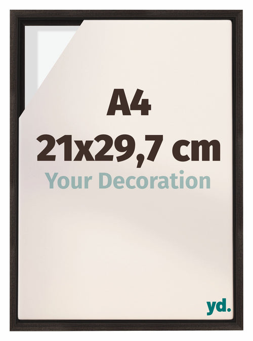 Lyon MDF Schattenfugenrahmen 21x29 7cm A4 Eiche Dunkel Vorne Messe | Yourdecoration.at