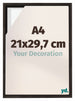 Lyon MDF Schattenfugenrahmen 21x29 7cm A4 Eiche Dunkel Vorne Messe | Yourdecoration.at