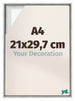 Lyon MDF Schattenfugenrahmen 21x29 7cm A4 Silber Matt Vorne Messe | Yourdecoration.at