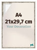 Lyon MDF Schattenfugenrahmen 21x29 7cm A4 Weiss Vintage Vorne Messe | Yourdecoration.at