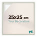 Lyon MDF Schattenfugenrahmen 25x25cm Weiss Matt Vorne Messe | Yourdecoration.at