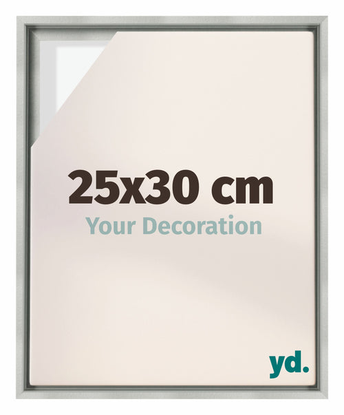 Lyon MDF Schattenfugenrahmen 25x30cm Silber Matt Vorne Messe | Yourdecoration.at