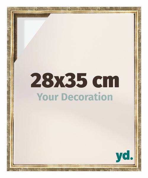 Lyon MDF Schattenfugenrahmen 28x35cm Gold Antik Vorne Messe | Yourdecoration.at