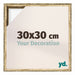 Lyon MDF Schattenfugenrahmen 30x30cm Gold Antik Vorne Messe | Yourdecoration.at