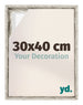 Lyon MDF Schattenfugenrahmen 30x40cm Weiss Vintage Vorne Messe | Yourdecoration.at