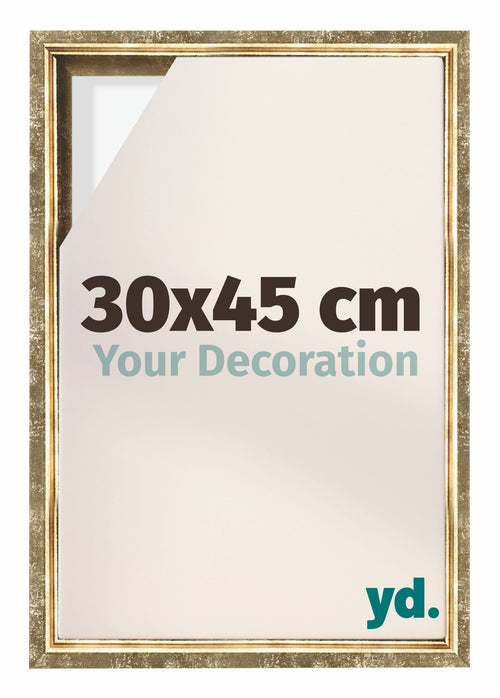 Lyon MDF Schattenfugenrahmen 30x45cm Gold Antik Vorne Messe | Yourdecoration.at