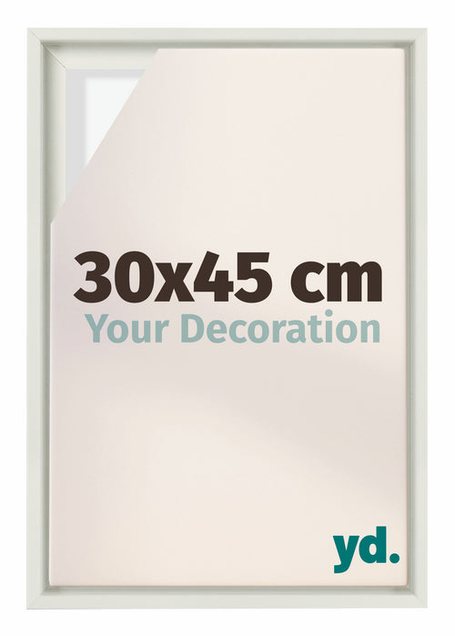 Lyon MDF Schattenfugenrahmen 30x45cm Weiss Matt Vorne Messe | Yourdecoration.at