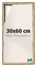 Lyon MDF Schattenfugenrahmen 30x60cm Gold Antik Vorne Messe | Yourdecoration.at