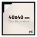 Lyon MDF Schattenfugenrahmen 40x40cm Schwarz Matt Vorne Messe | Yourdecoration.at