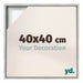Lyon MDF Schattenfugenrahmen 40x40cm Silber Matt Vorne Messe | Yourdecoration.at