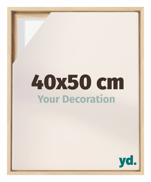Lyon MDF Schattenfugenrahmen 40x50cm Buche Vorne Messe | Yourdecoration.at