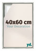 Lyon MDF Schattenfugenrahmen 40x60cm Silber Matt Vorne Messe | Yourdecoration.at