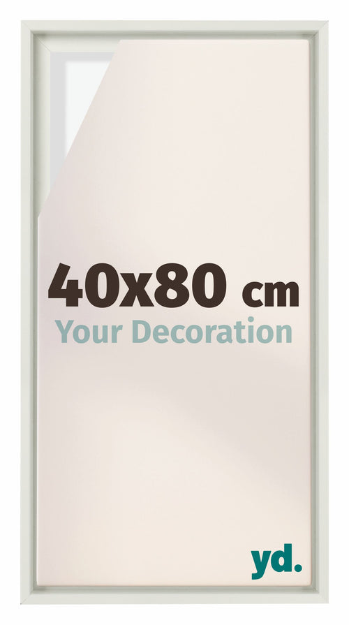 Lyon MDF Schattenfugenrahmen 40x80cm Weiss Matt Vorne Messe | Yourdecoration.at