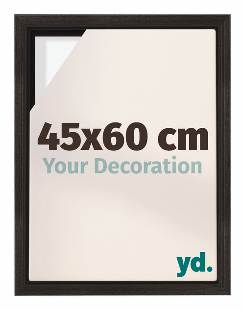 Lyon MDF Schattenfugenrahmen 45x60cm Eiche Dunkel Vorne Messe | Yourdecoration.at