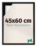 Lyon MDF Schattenfugenrahmen 45x60cm Schwarz Matt Vorne Messe | Yourdecoration.at