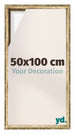 Lyon MDF Schattenfugenrahmen 50x100cm Gold Antik Vorne Messe | Yourdecoration.at