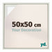 Lyon MDF Schattenfugenrahmen 50x50cm Weiss Matt Vorne Messe | Yourdecoration.at