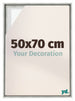 Lyon MDF Schattenfugenrahmen 50x70cm Silber Matt Vorne Messe | Yourdecoration.at