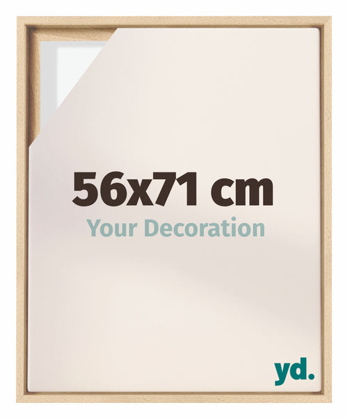 Lyon MDF Schattenfugenrahmen 56x71cm Buche Vorne Messe | Yourdecoration.at