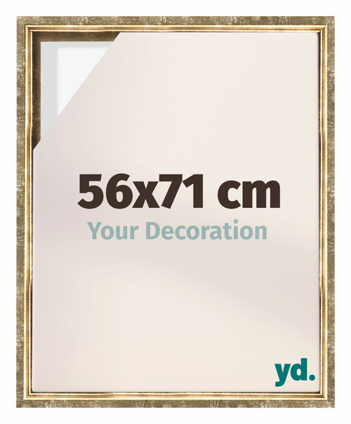 Lyon MDF Schattenfugenrahmen 56x71cm Gold Antik Vorne Messe | Yourdecoration.at