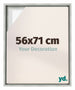Lyon MDF Schattenfugenrahmen 56x71cm Silber Matt Vorne Messe | Yourdecoration.at