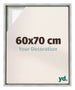 Lyon MDF Schattenfugenrahmen 60x70cm Silber Matt Vorne Messe | Yourdecoration.at