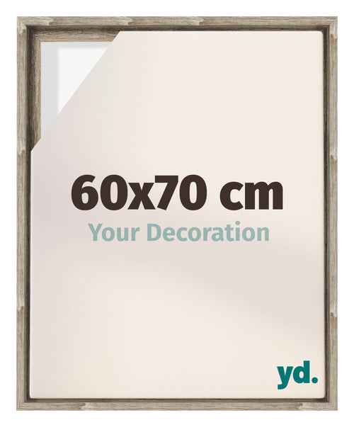 Lyon MDF Schattenfugenrahmen 60x70cm Sonoma Eiche Vorne Messe | Yourdecoration.at