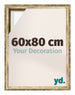 Lyon MDF Schattenfugenrahmen 60x80cm Gold Antik Vorne Messe | Yourdecoration.at