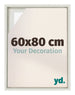 Lyon MDF Schattenfugenrahmen 60x80cm White Wash Vorne Messe | Yourdecoration.at