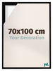 Lyon MDF Schattenfugenrahmen 70x100cm Schwarz Matt Vorne Messe | Yourdecoration.at