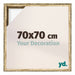 Lyon MDF Schattenfugenrahmen 70x70cm Gold Antik Vorne Messe | Yourdecoration.at